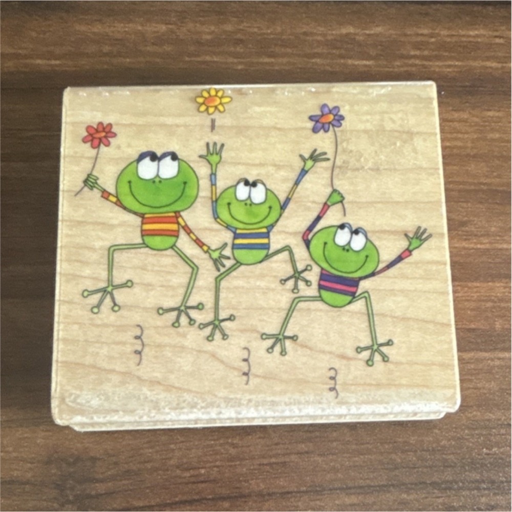 Penny Black 3835K Toadily Yours Frogs Wood Rubber Stamp Animals & Insects